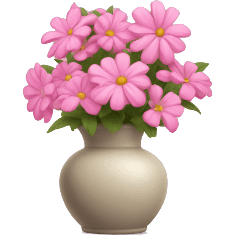 vase full of pink flowers emoji