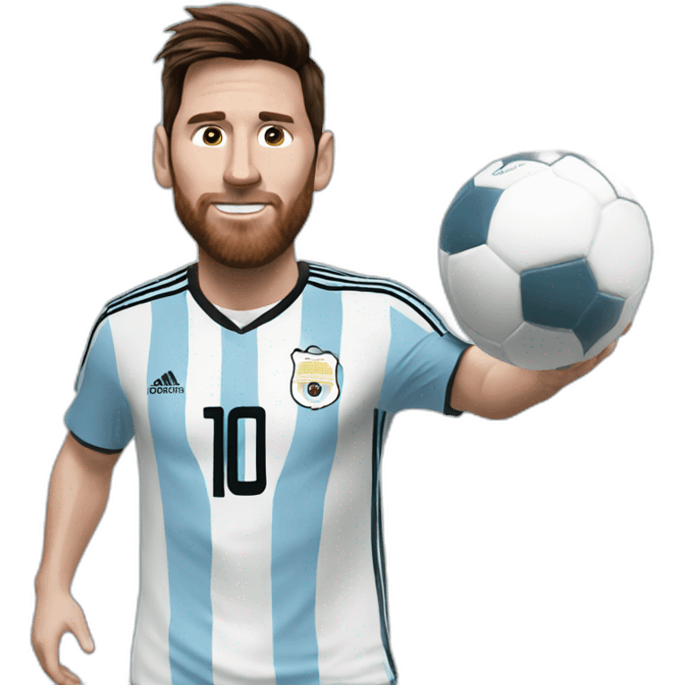 messi with argentina jersey emoji