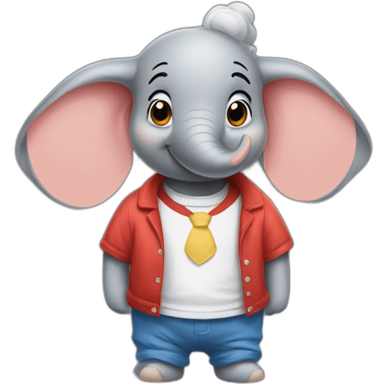 dumbo wearing a t shirt because he is going to bed  emoji