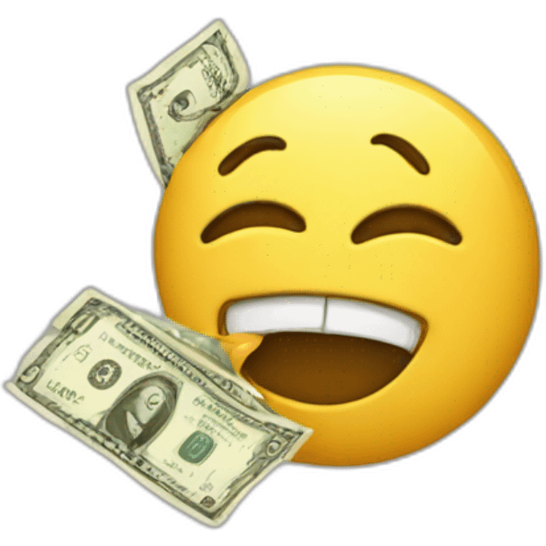 Mark eating money emoji