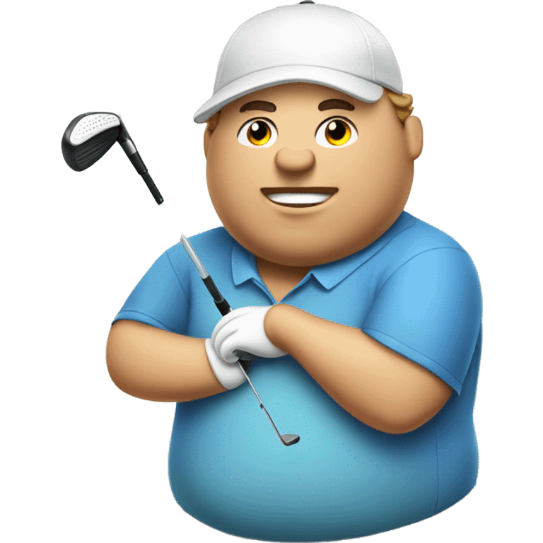 Fat guy golfing  emoji