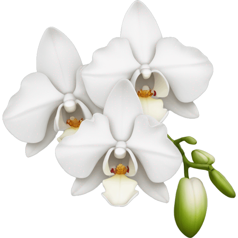 White orchid emoji