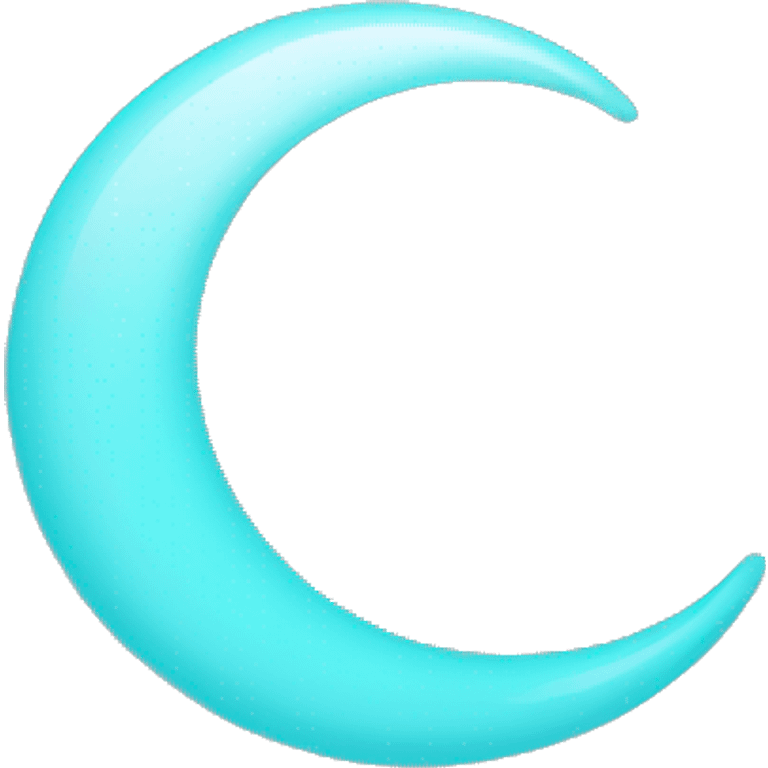 light cyan colored crescent moon emoji