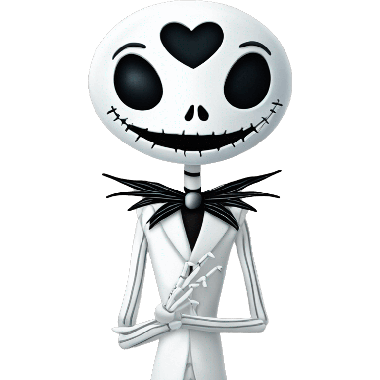 Jack skellington with sign said I love you Lisbeth  emoji