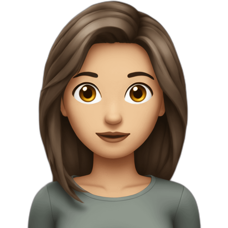 Femme brune cheveux long qui se maquille les yeux  emoji