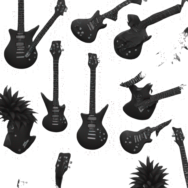 punk black guitar emoji