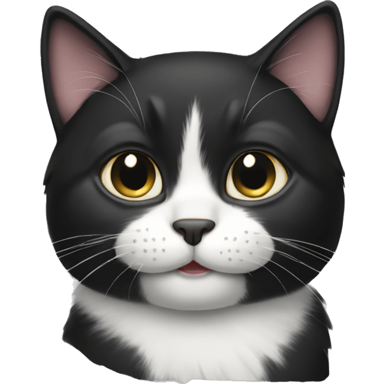 Black and white cat emoji