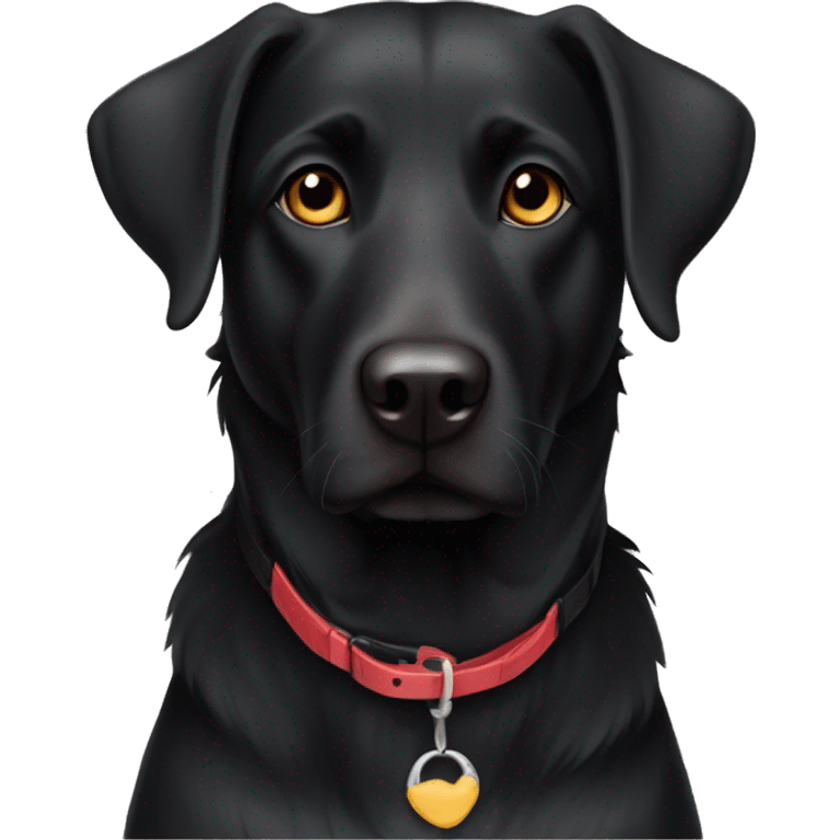 Black Labrador Germany shepherd mix dog emoji