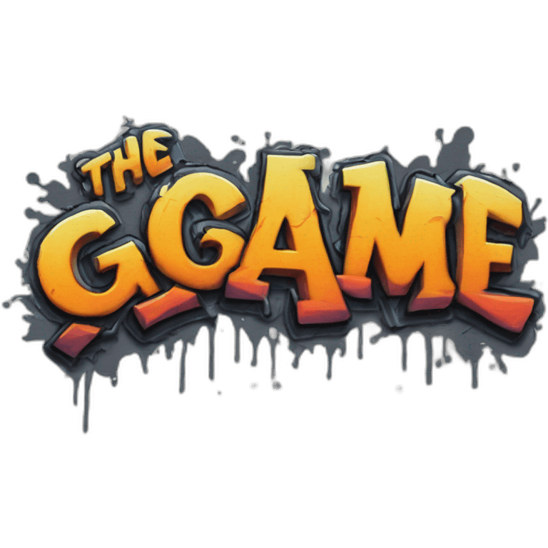 graffiti of the words "The Game" emoji