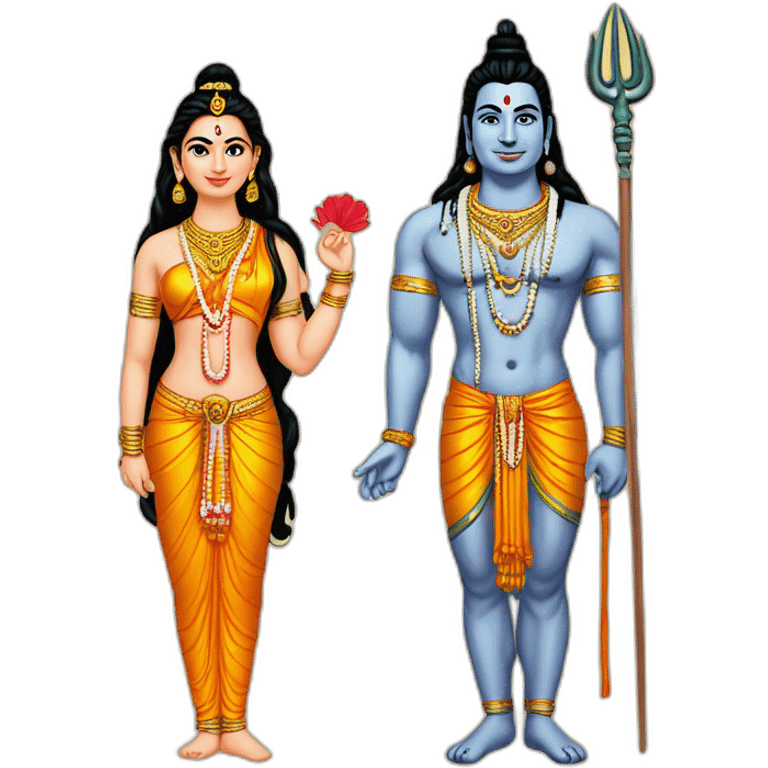 Lord shiva and Parvati ji emoji