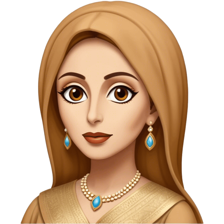 Cinematic Realistic Fairuz Portrait Emoji, depicted as an iconic Lebanese singer with graceful soulful expression and elegant attire, rendered with lifelike textures and warm radiant lighting that captures her timeless musical allure. emoji