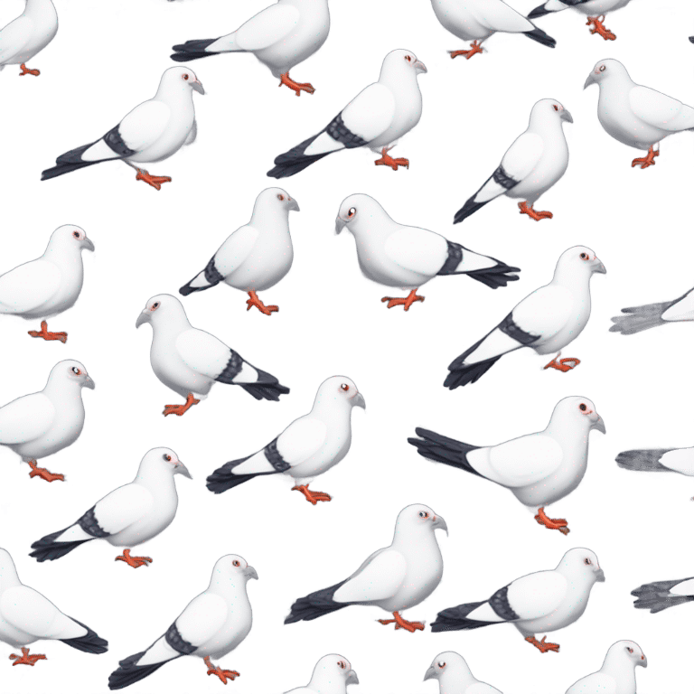 A gang of warrior pigeons  emoji