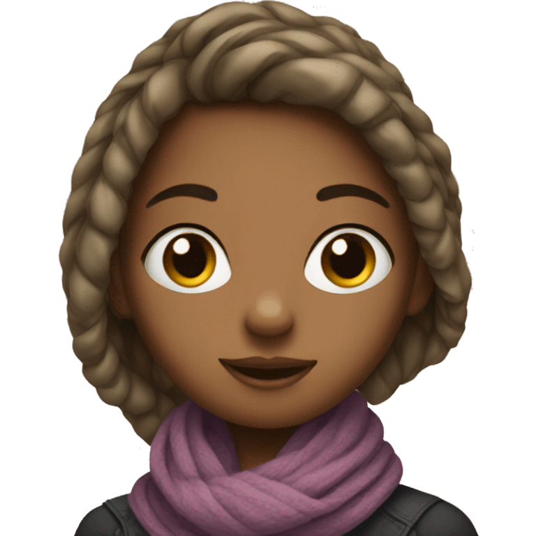 Girl with a scarf emoji