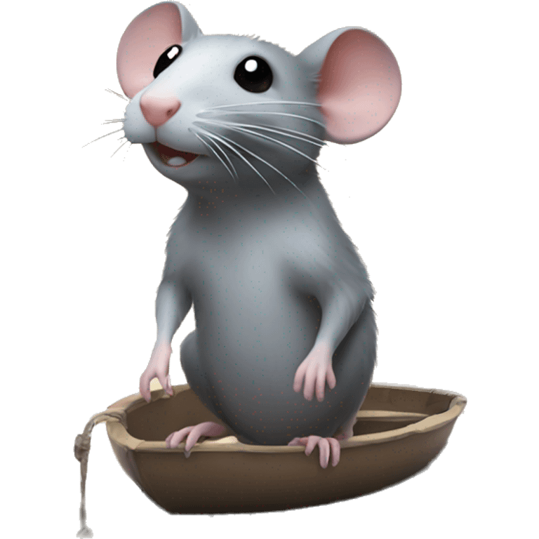 Rat on Water Skies emoji