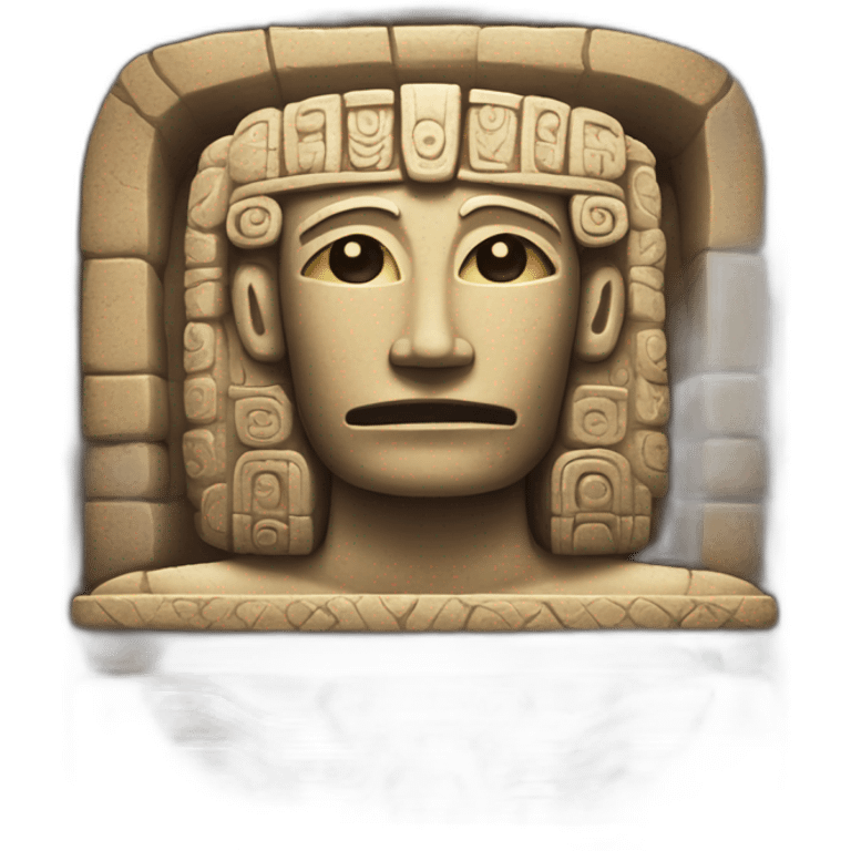 sarcophagus In mayan style emoji