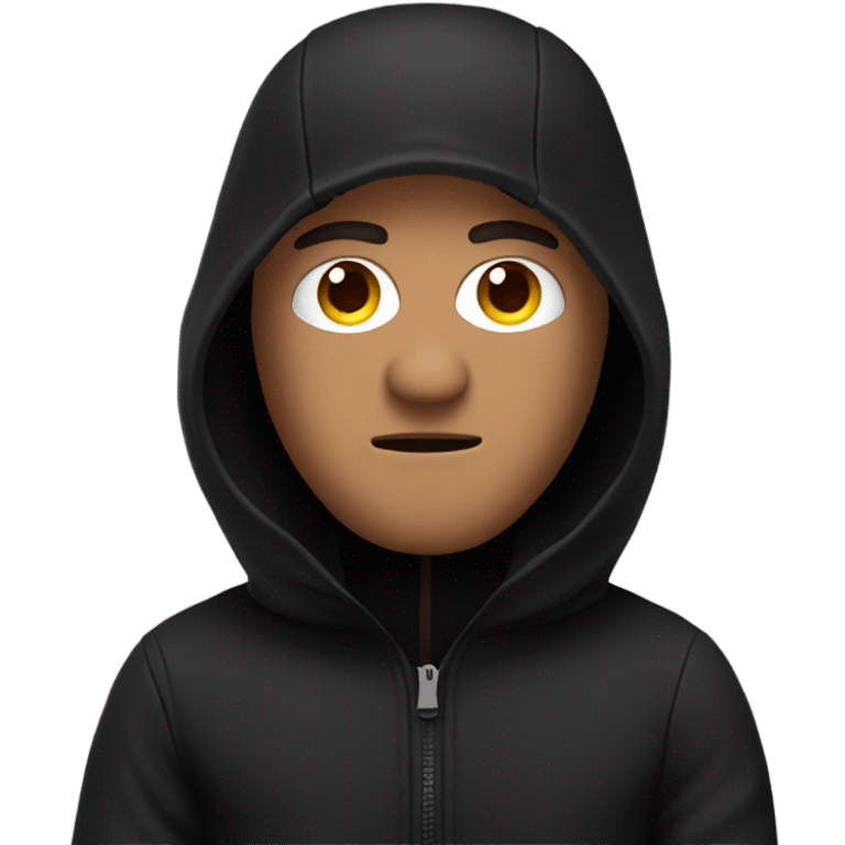 Guy wearing black jumpsuit and ski mask emoji