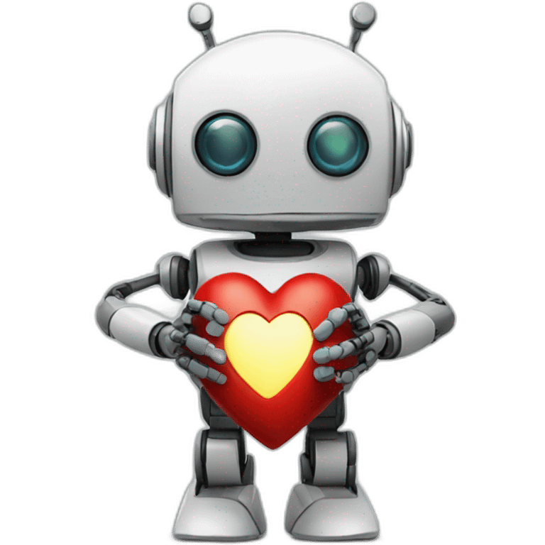 robot doing heart with hands emoji