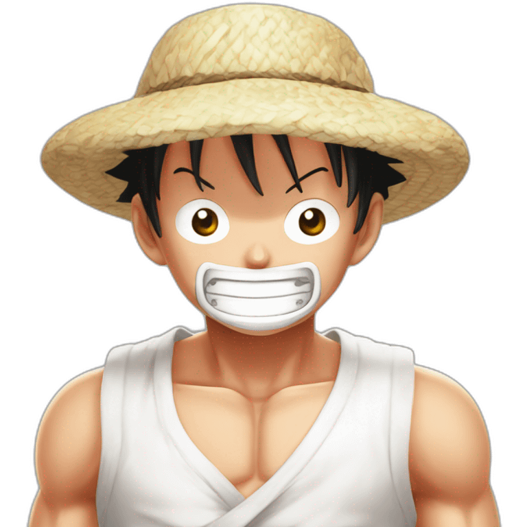 luffy Gear 5 cheveux blancs emoji