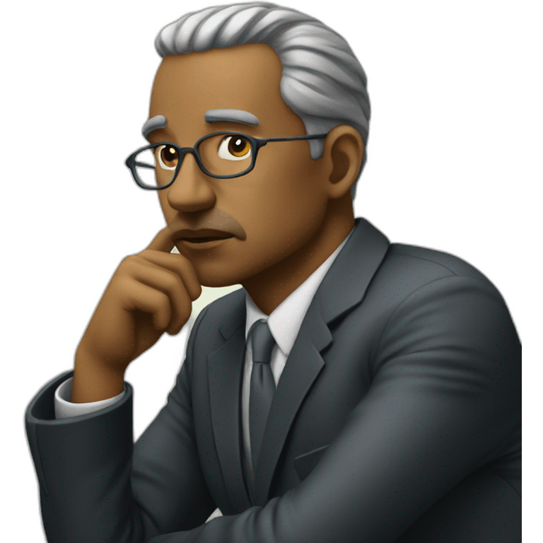 executive thinker emoji