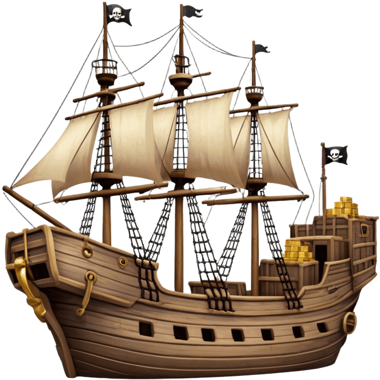 Pirate Cargo Ship emoji