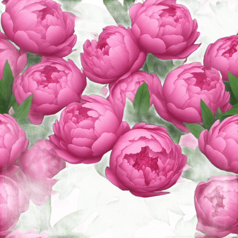 Bouquet of pink peonies emoji