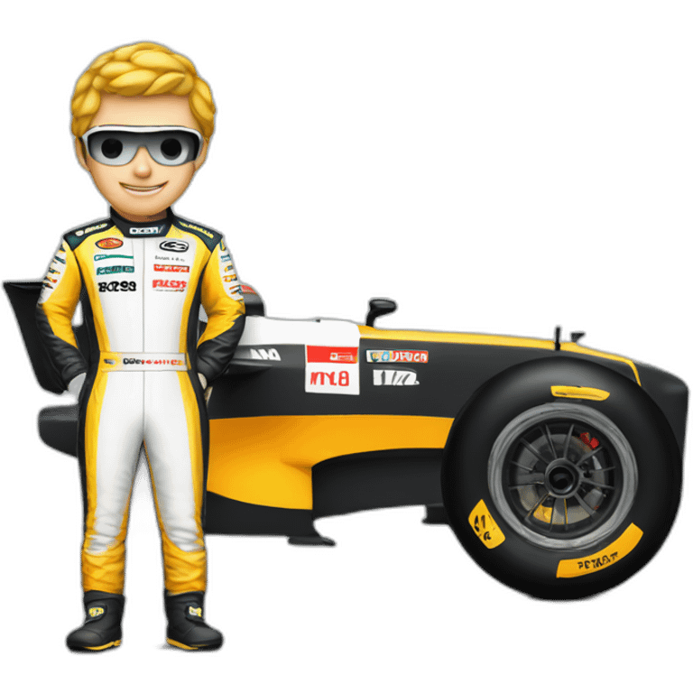 F1 racer, emoji