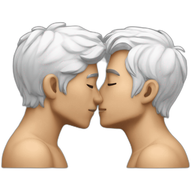 Theorus and Terracid kissing (white male) emoji