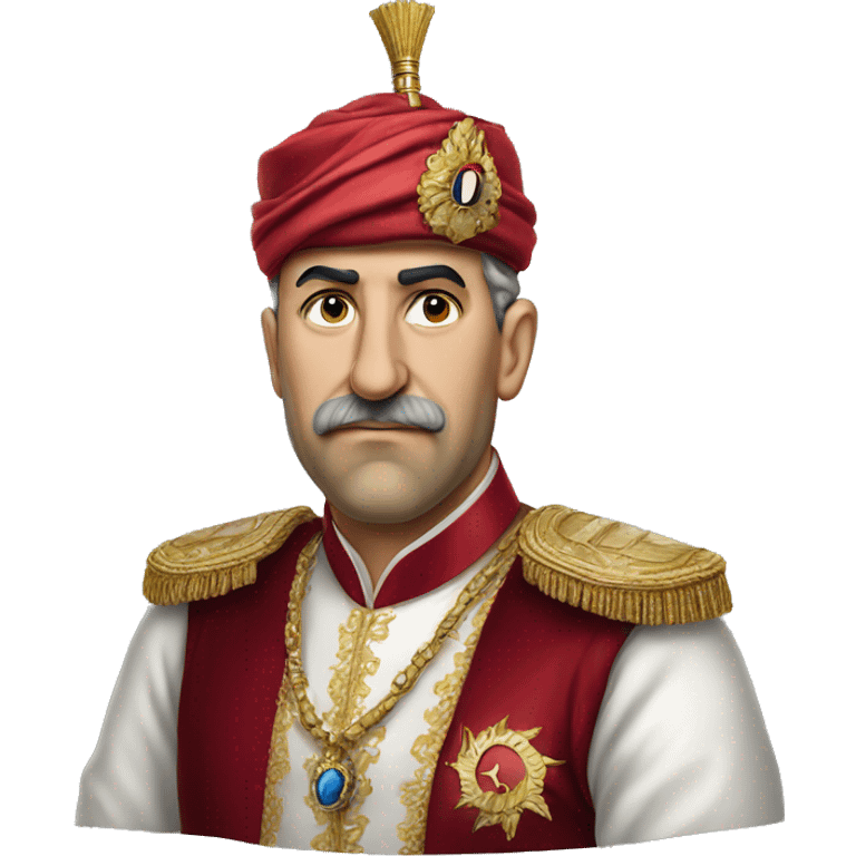 Turkish Sultan photorealistic serious emoji