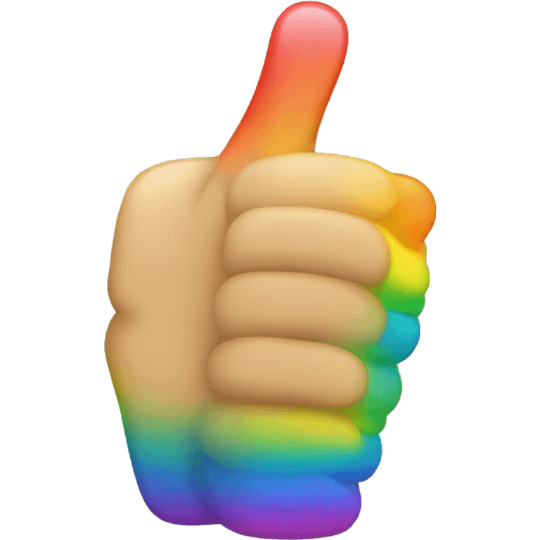 rainbow thumbs up emoji emoji