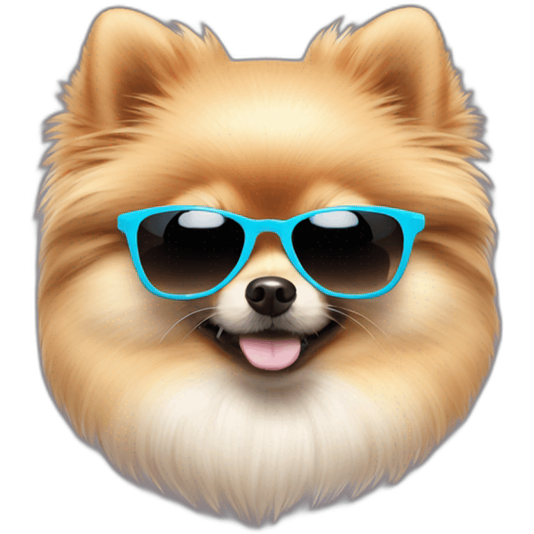 pomeranian puppy cool sunglasses emoji