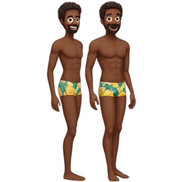 Two piece bikini dude emoji