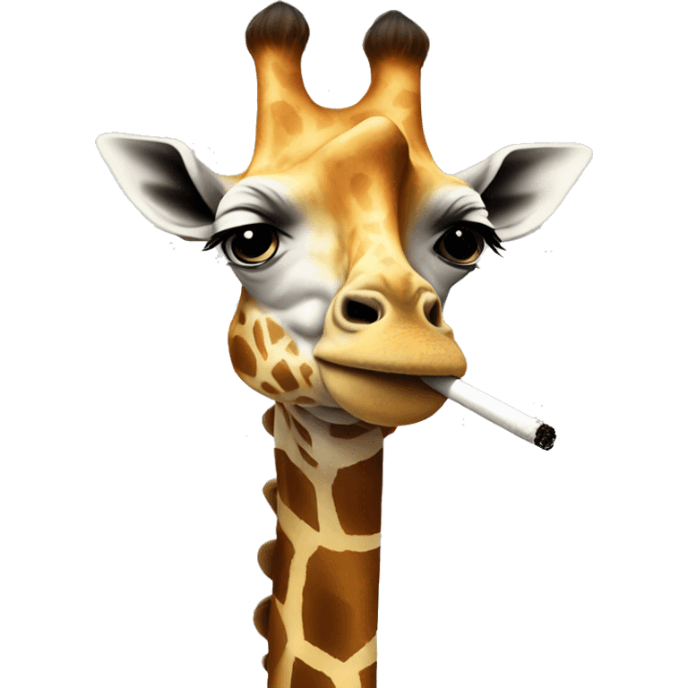 Giraffe smoking emoji