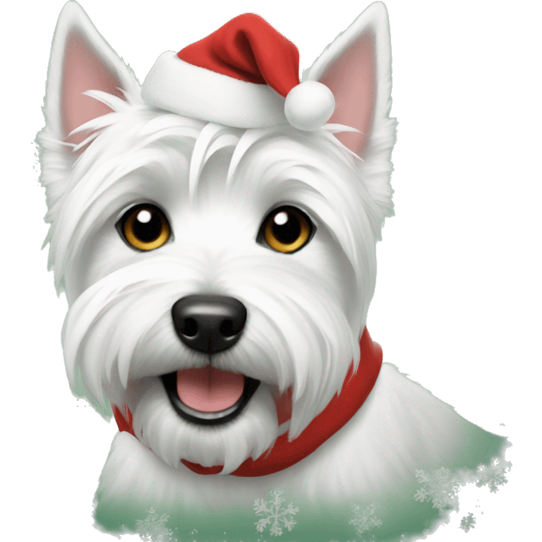 westie christmas  emoji