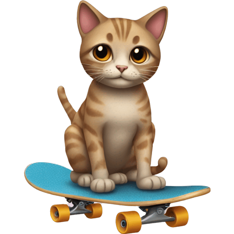 A cat on a skateboard emoji