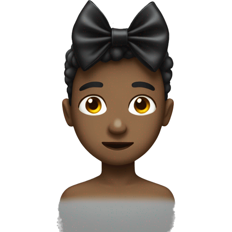 black bow on boy emoji