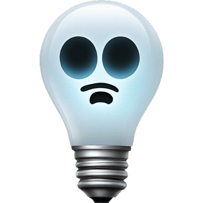 A ghost light is a single light left on in a theater when it's empty and dark. It's usually a lightbulb on a portable stand emoji