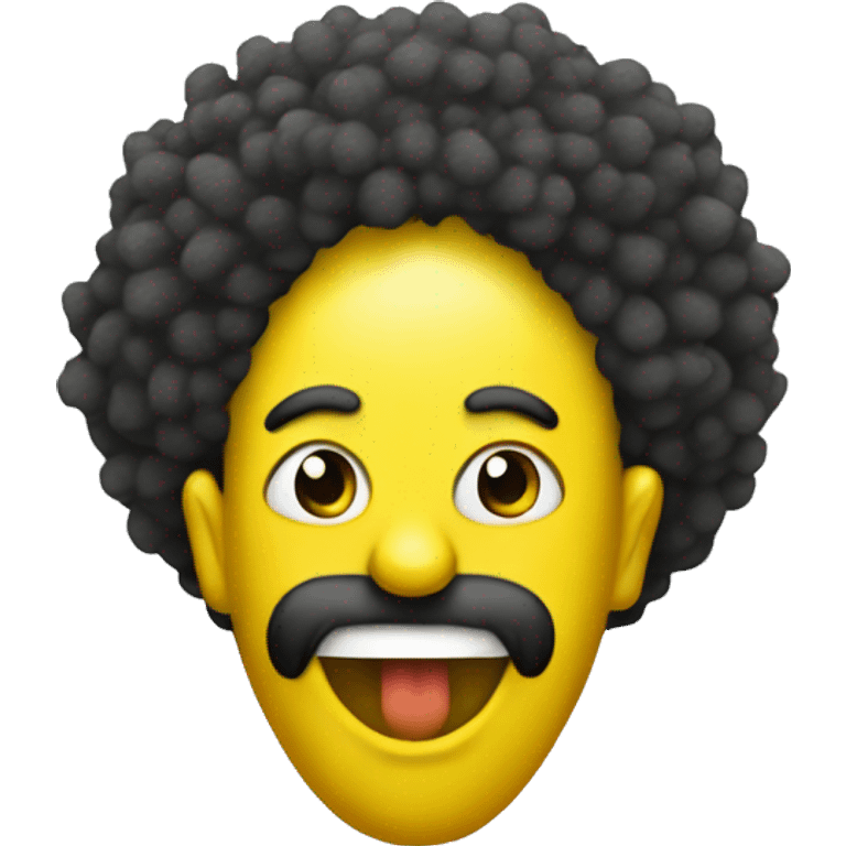 Lemon with affro emoji