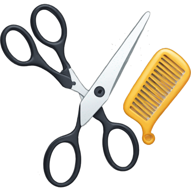 scissors and comb emoji