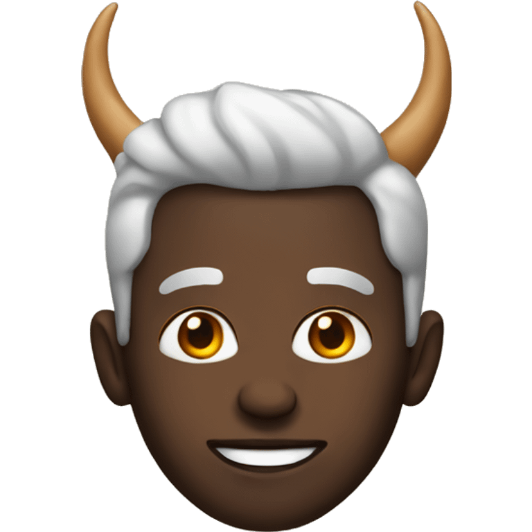 Black man with horns emoji