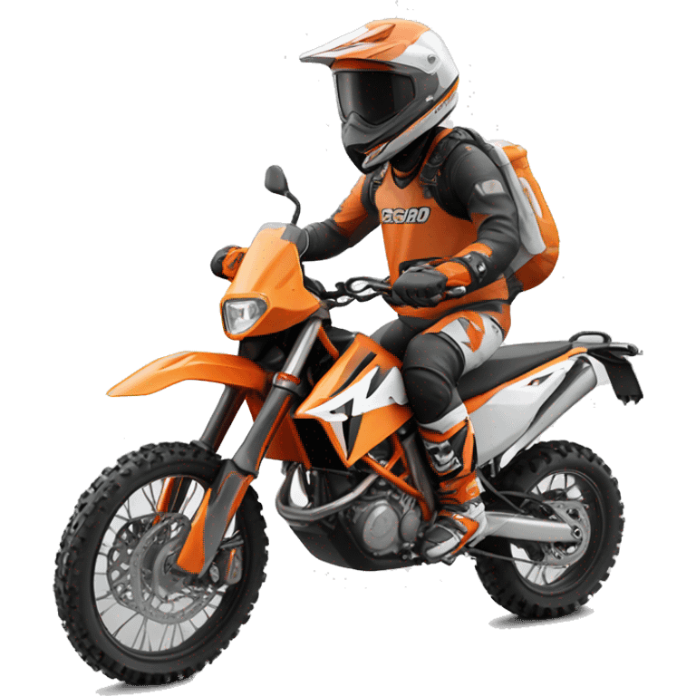 Enduro biker on a KTM 300 emoji