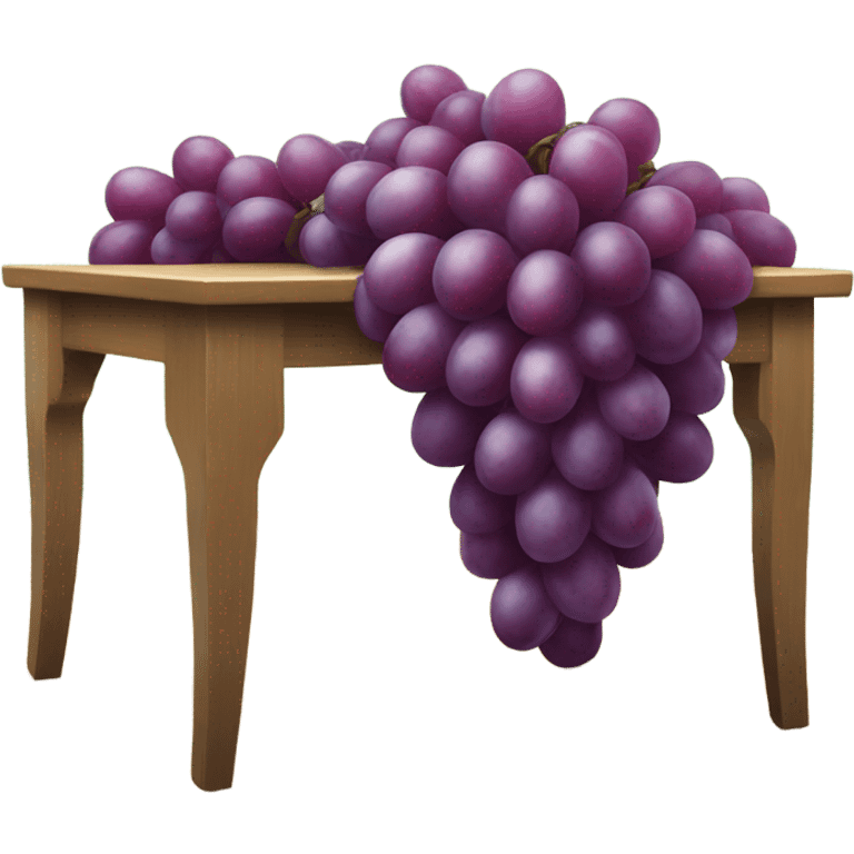 grapes under table  emoji