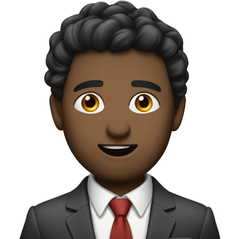 Amos newsome wearing a suit saying excuse me while pushing someone emoji