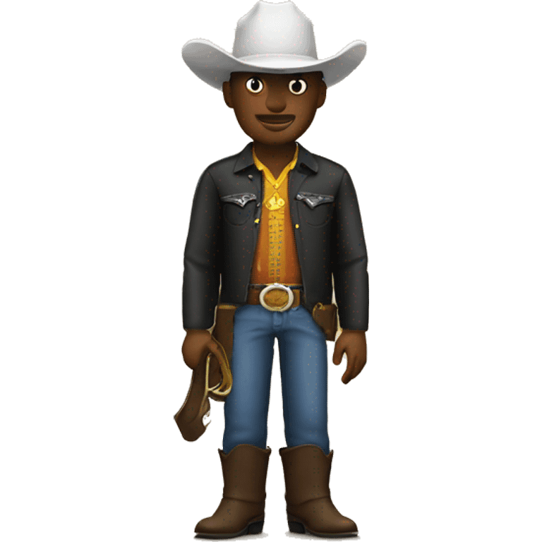 Black cowboy next to white cowboy emoji