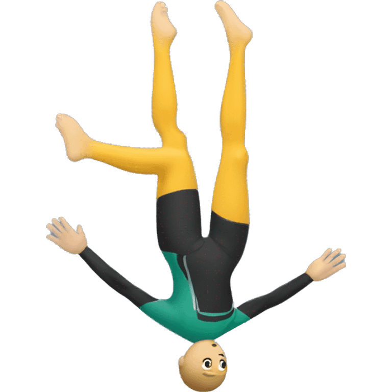 A springboard diver in a pike position  emoji