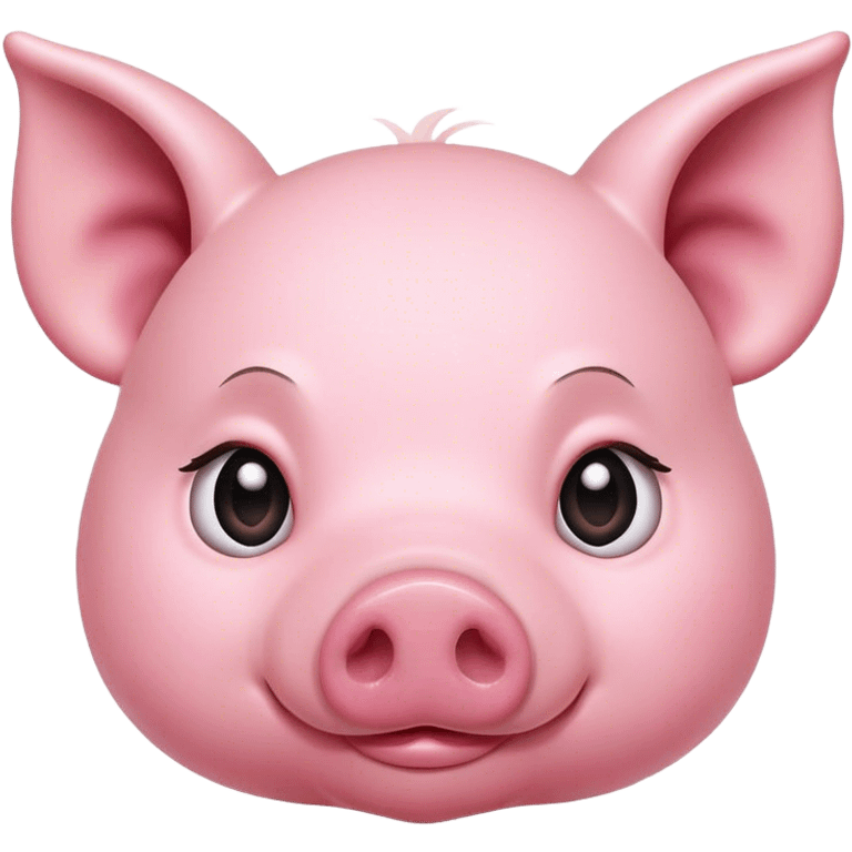 close up image of a pig and it should be cute. remove the body, just the face emoji