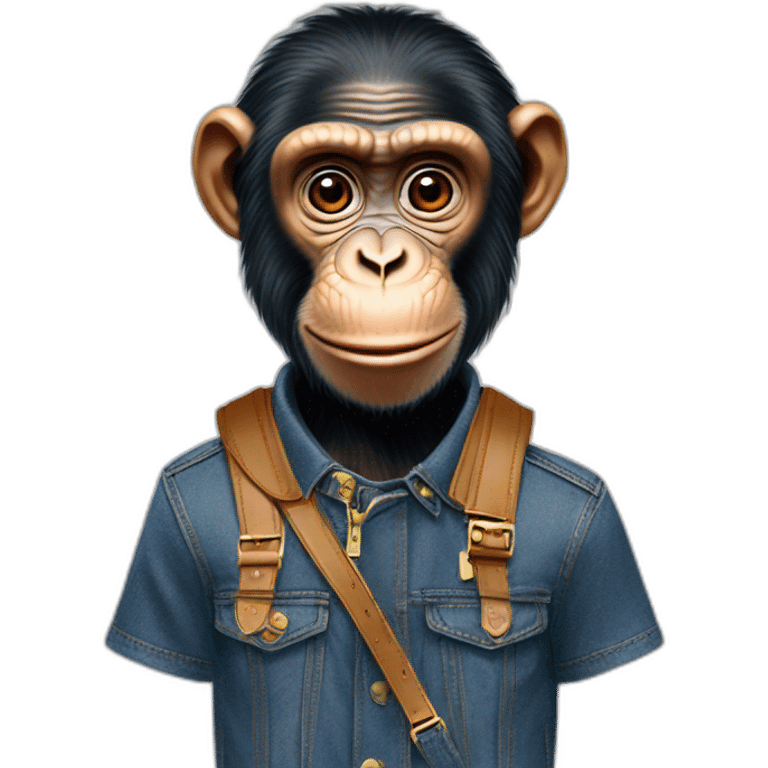 chimp with louis vuitton emoji