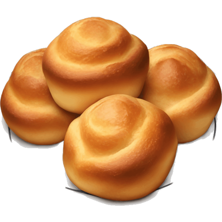 several sourdough popovers on a plate emoji