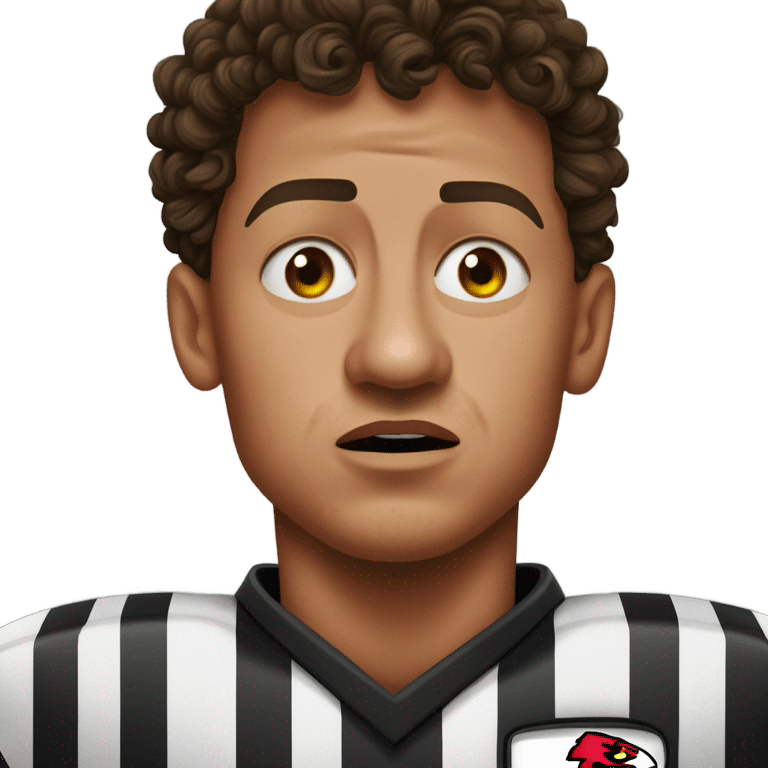 Patrick Mahomes crying to a referee  emoji