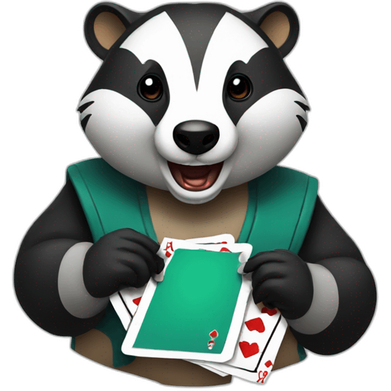 badger playing poker emoji