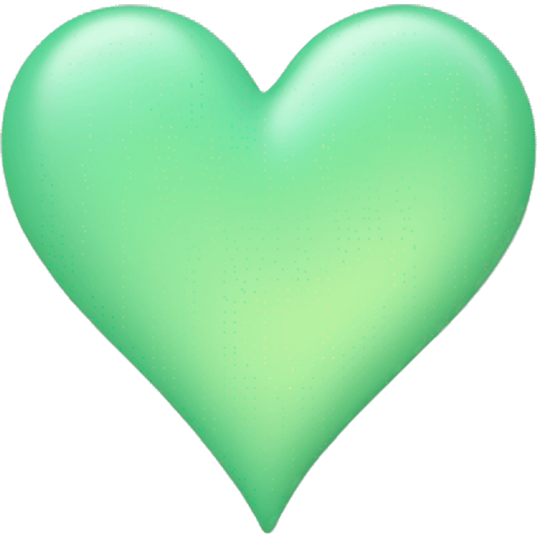 pastel green heart emoji